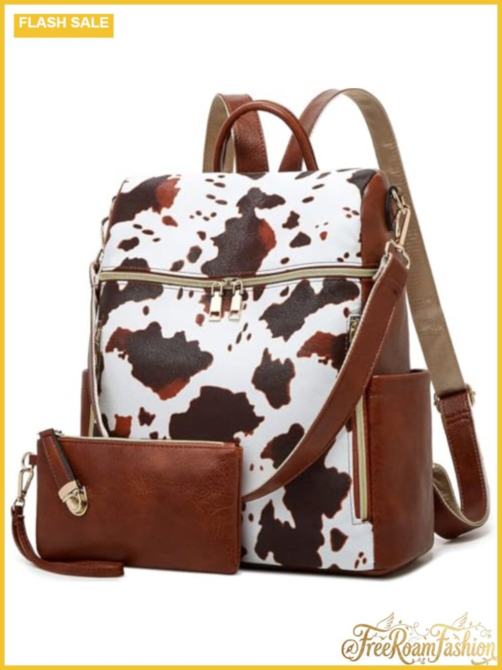 Faux Leather Backpack Purse for Women Casual Travel Bag
